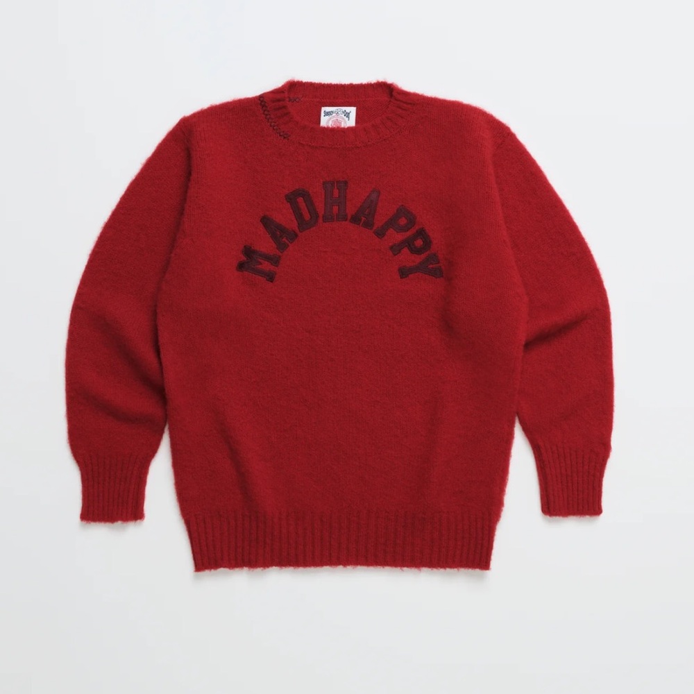 Madhappy Red Wool Crew Neck Sweater